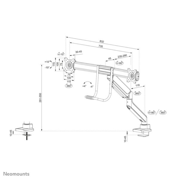 Neomounts by Newstar monitorarm - Afbeelding 21